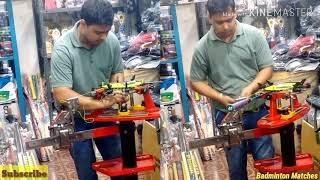 Stringing Yonex Badminton Racket in INDIA  Racket stringing  25 lbs [upl. by Kcajyllib118]