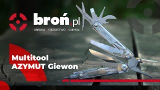 Multitool AZYMUT Giewon  14 narzędzi  kabura do pasa H2038 [upl. by Acinnod300]