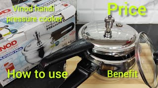 unboxing vinod handi pressure cooker 25 L  how to use triply vinod handi pressure cooker [upl. by Alyahsat]