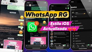 WhatsApp estilo iPhone RG actualizado ✅💯🥰😍 SIN VINCULACIÓN [upl. by Prima]