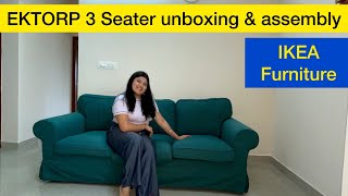 Ikea Ektorp 3 seater assembly with all the details  complete guide  Ikea Nagasandra Bangalore [upl. by Lansing398]