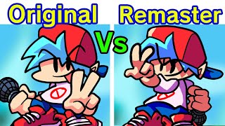 Friday Night Funkin  Boyfriend Original VS Remaster Reanimated FNF MOD MILF Song [upl. by Hancock612]