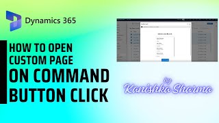 How to open custom page on command button click and pass parameters in the modeldriven app [upl. by Bogoch32]