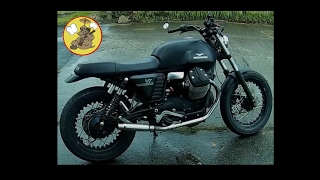 Moto Guzzi V7  Rear Mudguard Chop [upl. by Imoyaba]