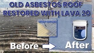 How to Fix an Old Leaking Asbestos Roof with Lava 20 Liquid Rubber Waterproofing amp PU Spray foam [upl. by Dyana]