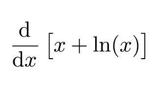 Derivative of xlnx [upl. by Oniskey]