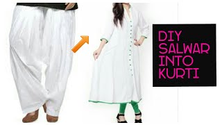 Convert  recycle salwar into kurti [upl. by Adnahsor155]