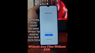 Samsung a04e a042f u5u6 frp unlock method for non kg device Gsm Wolf 20232024 [upl. by Muryh]