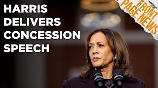 Kamala Harris Delivers Concession Speech After Loss To Trump  More [upl. by Boorer]