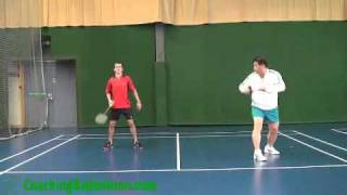 Badminton Basic Positioning Practice for Doubles [upl. by Friend]