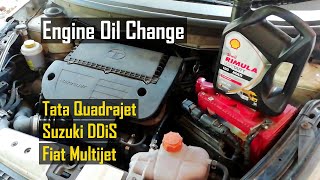 Tata Vista Manza Engine Oil Change  Suzuki Swift Ritz Ciaz Ertiga Fiat Punto Linea Daily Hands [upl. by Papst]