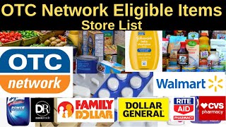 OTC Network card eligible items and Store List  OTC Network card Product List [upl. by Voltz37]