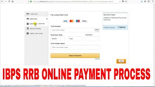 How to Make Payment in IBPS RRB OFFICE ASSIATANT OFFICER SCLAE I Online Form  Step by Step Process [upl. by Enaerb]