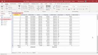 How to Add Total Row to a Datasheet in MS Access  Office 365 [upl. by Moguel]