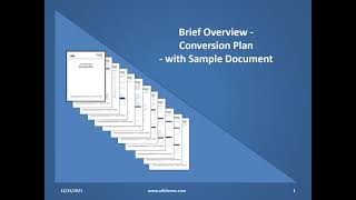 Brief Overview  Conversion Plan  with Sample Document [upl. by Obala298]