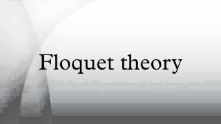 Floquet theory [upl. by Yerac]