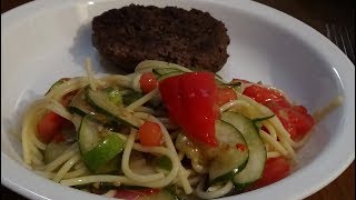 Pasta Salad with Fresh Vegetables From Local Market Along With Zesty Italian Dressing [upl. by Koo381]