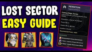 Perdition Legend Lost Sector Guide  Destiny 2 Legend Lost Sector Today [upl. by Ybroc]