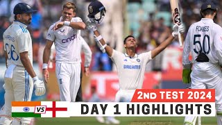 India vs Englend 1st Test Day 1 Highlights 2024  IND vs ENG 1st Test Day 1 Highlights 2024 [upl. by Ttirrem760]