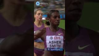 Womens 100m Diamond League Lausanne 2024 100mfinal dinaashersmith trackandfield2024 [upl. by Kirchner]