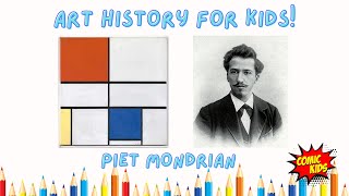 Piet Mondrian for Kids 🎨  Art History for Kids [upl. by Ominorej214]