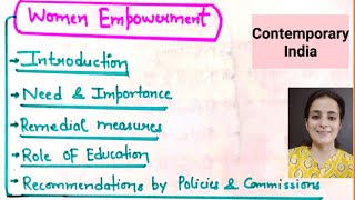 Women EmpowermentContemporary IndiaFor All Teaching Exams [upl. by Epotimet615]