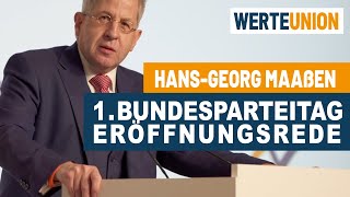 Die Eröffnungsrede von HansGeorg Maaßen auf dem 1 Bundesparteitag der WerteUnion [upl. by Slinkman]