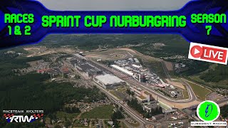 🔴LIVE  Sprint Cup Races 1 amp 2  Season 7 RTW  DjeeDent Racing  Nurburgring  Mercedes SLS Gr4 [upl. by Eeleimaj]