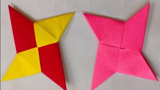 How to Make a Paper Ninja Star  पेपर का निंजा स्टार कैसे बनाएं [upl. by Saile590]