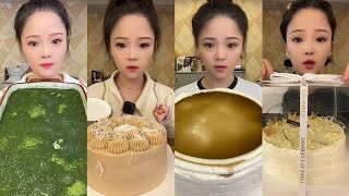 CHINESE MUKBANG SWEET FOOD LAYER CAKEXiao Yu Mukbang Bingxin666 Mukbang EATING SHOW [upl. by Eeramit]