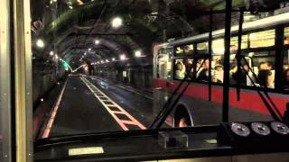 Kanden Tunnel Trolleybus Kurobe dam Tateyama Japan [upl. by Iahcedrom986]