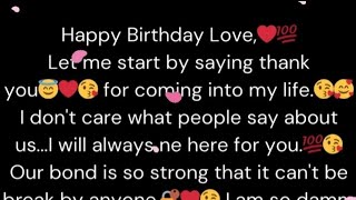 Long happy birthday wishes message for Love😘🥰❤️ happybirthday love shorts [upl. by Kuhn34]