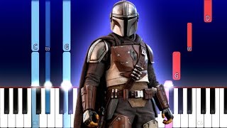 The Mandalorian Theme Piano Tutorial [upl. by Lemmie152]