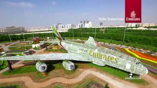 Emirates A380 at Dubai Miracle Garden  Emirates Airline [upl. by Selie]