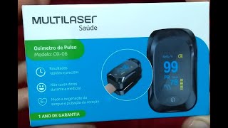 OXIMETRO DE PULSO MULTILASER  UNBOXING [upl. by Aicargatla]