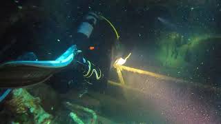 Wreck dive in Plimmiri Rhodes Through the engine room [upl. by Gregoor998]