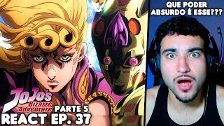 GIORNO VS DIAVOLO GOLD EXPERIENCE REQUIEM React JoJos Bizarre Adventure Parte 5 EP 37 [upl. by Arrakat254]