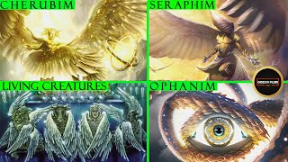 Seraphim Cherubim Four living Creatures amp Ophanim  Different types of Angels of God in Bible [upl. by Lehcim905]