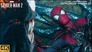 TASM 2 Peter Tries To Stop Venom  Dark Ages Miles Morales Suit Gameplay  Marvels SpiderMan 2 4K [upl. by Ahseneuq980]