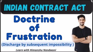 Doctrine of Frustration  Subsequent Impossibility  Indian Contract Act  Law  himanshunandwani [upl. by Anih417]