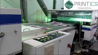 VIDEO PRINTICS U46271024 STEINEMANN COLIBRI 102 VARNISH MACHINE [upl. by Llerihs]