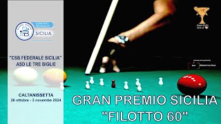 GRAN PREMIO SICILIA quotFILOTTO 60quot  CANNIZZO M vs CAMPISI B [upl. by Goldshlag]