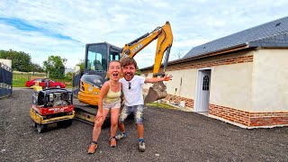 GROS CHANTIER TERRASSEMENT  TRAVAUX RENOVATION MAISON EP 37 [upl. by Jeconiah]