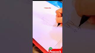 how to draw peacock 🦚1millionviews viralshort youtubeshorts NST90 vlogaftercollege share [upl. by Irollam416]