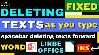 Fixed Overwrite Mode Insert Mode texts got deleted as you type in Word Documents [upl. by Leduar699]