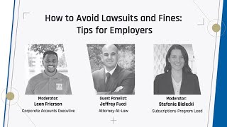 How to Avoid Lawsuits and Fines Tips for Employers Webinar [upl. by Kristy582]