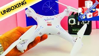 Quadcopter Q5C Arshiner Unboxing Nederlands  Vliegdrone met HDCamera  Speel met mij kanaal [upl. by Jedd467]