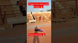 triple jump state gold medal  viral video  athletics power  army training  running  jump [upl. by Innor669]