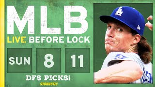 MLB DFS Picks Today 81124 DraftKings FanDuel amp PrizePicks Baseball Lineups  Live Before Lock [upl. by Asertal]