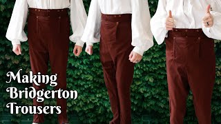 Making Regency Mens Pantaloon Trousers  Dressing Mr Bridgerton  Part 2 [upl. by Krystle]